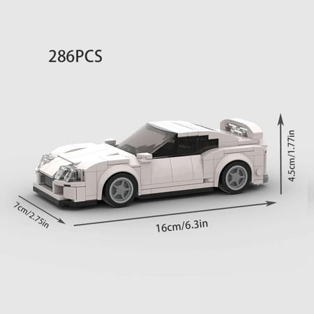 BeeEtMoc A80 Supra V2 Speed Champion Racer Building Blocks, 286 Pieces for Kids