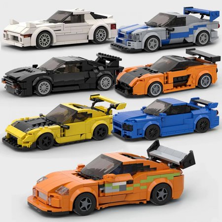 BeeEtMoc F1 Speed Champion R34 RX-7 MK4 Race Car Toy Model for Kids Collectible Set Racing Car Building Set