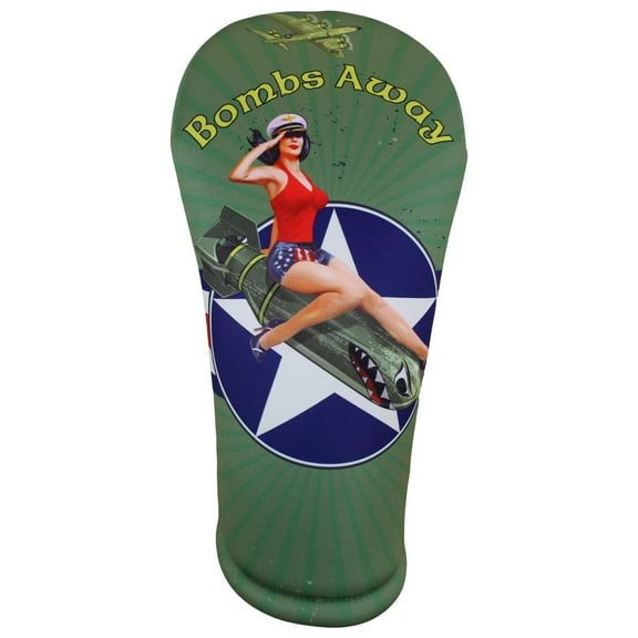 BeeJos Golf Club Headcovers | Military "Bombs Away" | Handmade in USA (Hybrid)
