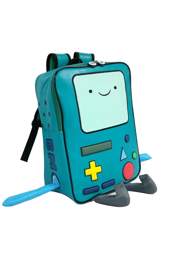 BeeMore Cartoon Robot Travel Laptop Cute Backpack Blue PU Robot Animal BeeMore Finn Jake Adventure Trip Backpack Water Resistant College Computer Bag Gift for Men & Women Fits 15.6 Inch Notebook