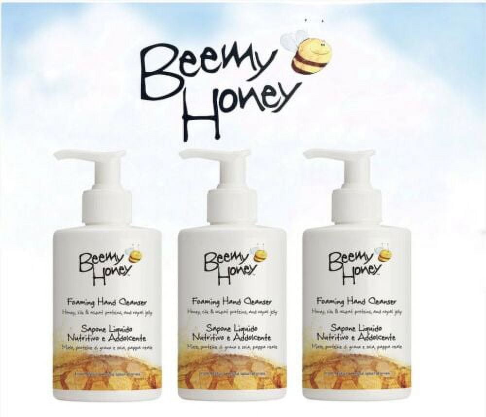 BeeMy Honey Foaming Hand Cleanser 10.2 oz Liquid Soap 98.5% Natural Wash (3 Pack) Bee My