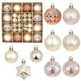 thumbnail image 1 of BeePrincess 44 Piece Christmas Ornament Set, Christmas Ball, Champagne Gold, Christmas Tree Decorations, 1 of 6