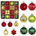 thumbnail image 1 of BeePrincess 44 Piece Christmas Ornament Set, Christmas Ball, Red, Gold, and Green, Christmas Tree Decorations, 1 of 6