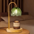 thumbnail image 1 of BEEPRINCESS Candle Warmer Lamp with Timer and Dimmable Light, Adjustable Height Jar Candle Warmer, Green Glass Shade, 2 Bulbs, 1 of 7