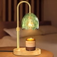 thumbnail image 1 of BEEPRINCESS Candle Warmer Lamp, 2/4/8H Timer, Dimmable, Adjustable Height, Green Glass Shade, 2 Bulbs, 1 of 7