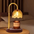 thumbnail image 1 of BEEPRINCESS Candle Warmer Lamp with Timer and Dimmable Light, Adjustable Height Jar Candle Warmer, Gold Glass Shade, 2 Bulbs, 1 of 7