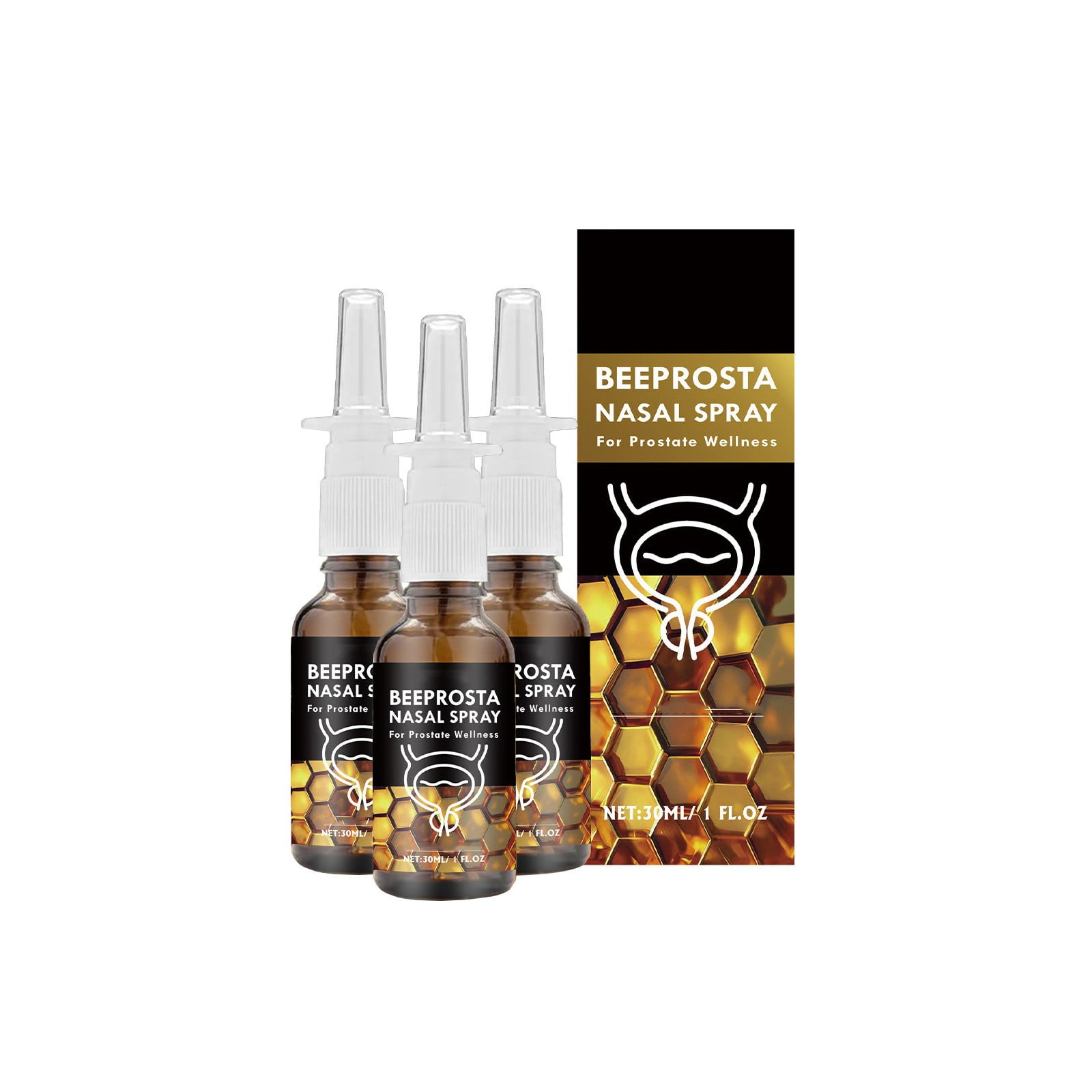 BeeProsta Nasal Spray for Prostate Wellness Natural Bee Propolis Extract Formula 30ml Easyto
