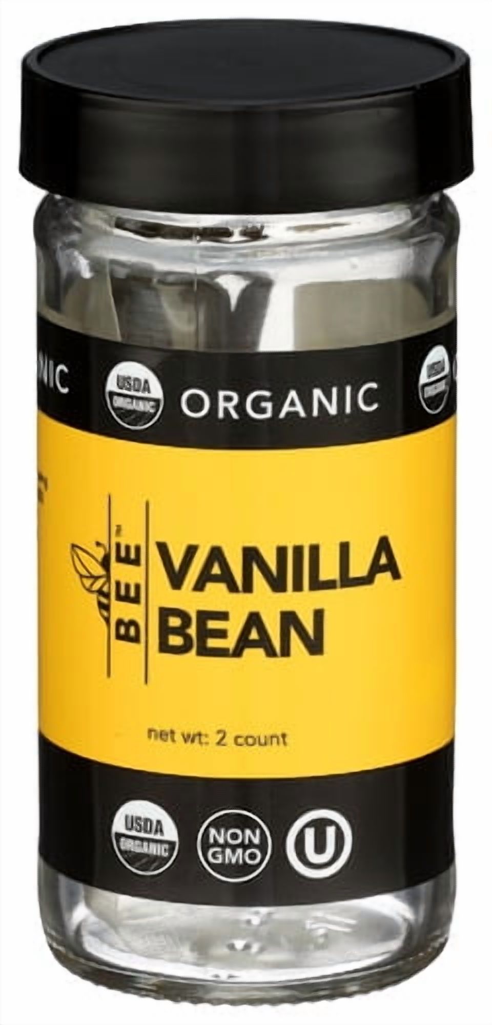 BeeSpices Organic Vanilla Bean 2 Piece Pack of 6