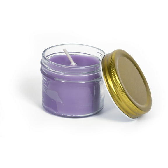 BeeTheLight Beeswax Jar Candle - 100% Pure USA Bees Wax in Glass Container - Lavender Aromatherapy Scented