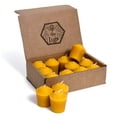 thumbnail image 1 of BeeTheLight Beeswax Votive Candles - 12 Pack, Over 180 Hours - 100% Pure Bees Wax - Unscented - All Natural Light Honey Scent, 1 of 7