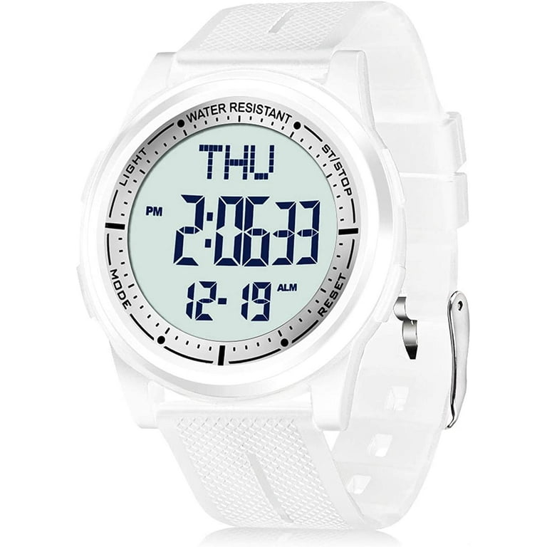 Digital wrist watch with stopwatch on sale