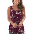 thumbnail image 1 of Beecarchil Women's Plus Size Sleeveless Summer Printed Pleated Casual Tunic Tank Tops S-3XL, 1 of 4