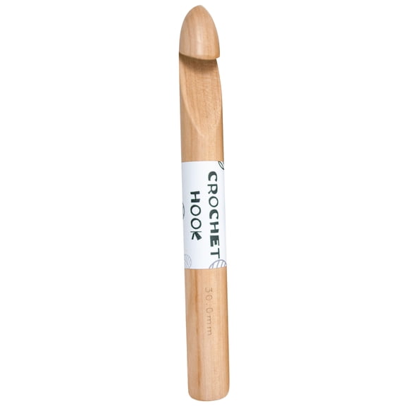 Beech Crochet Hook 30mm 35mm Thick Crochet Needle Single Point Crochet Needle for Weaving