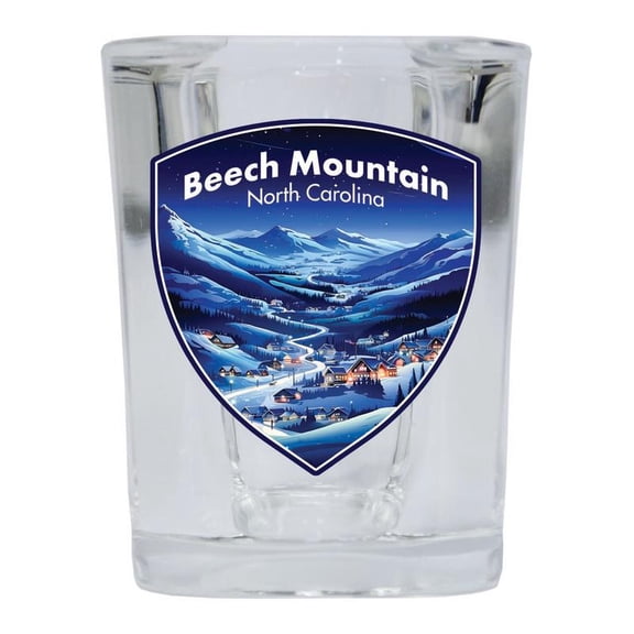 Beech Mountain North Carolina Design A Souvenir 2 oz Square Shot Glass Clear