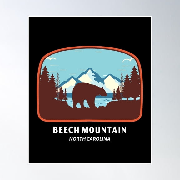 Beech Mountain Poster Wall Art, Modern Wall Decor, 8x12 UNFRAMED
