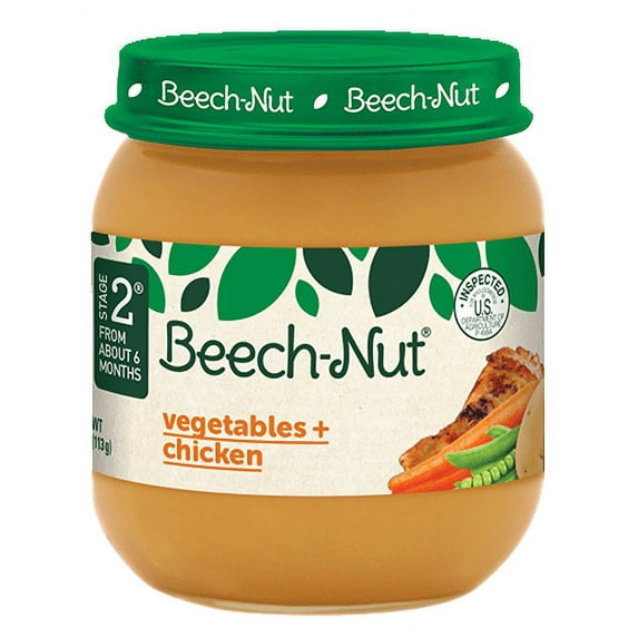 Beech-Nut Baby Food Jar, Stage 2, Vegetables & Chicken, 4 oz