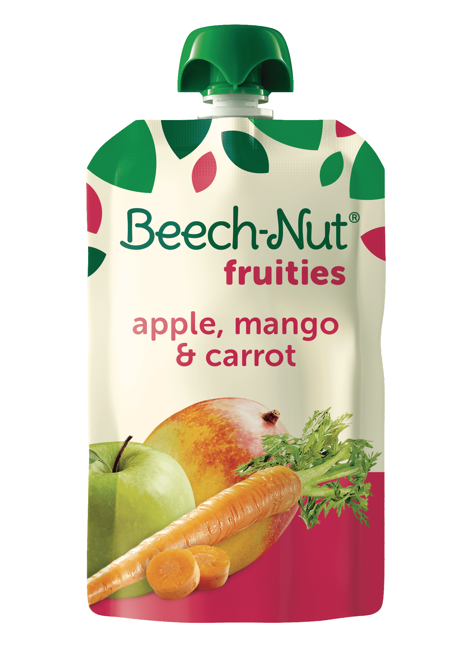 BeechNut Fruities Stage 2 Baby Food, Apple Mango & Carrot, 3.5 oz Pouch