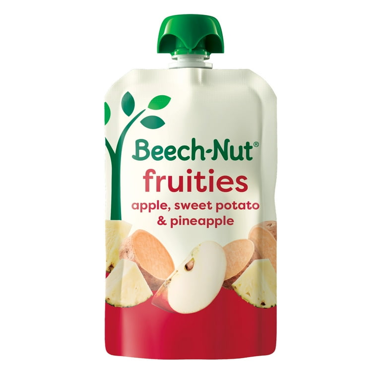 その他 Babypeenuts Beech-Nut Baby Food Pouch, Stage 2 Fruit Blend with Apple, Sweet