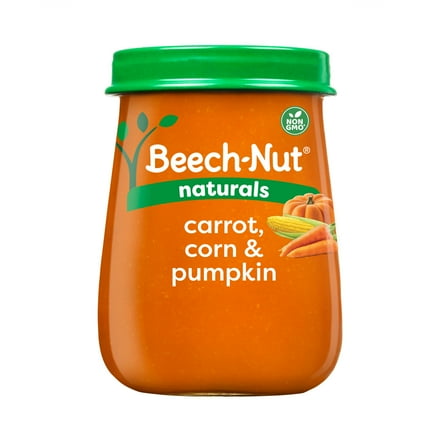 Beech-Nut Naturals Stage 2 Baby Food, Carrots Sweet Corn & Pumpkin, 4 oz Jar