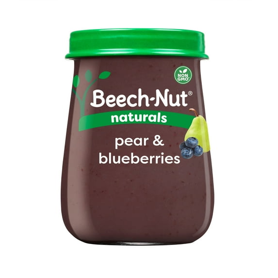 Beech-Nut Naturals Stage 2 Baby Food, Pear & Blueberries, 4 oz Jar