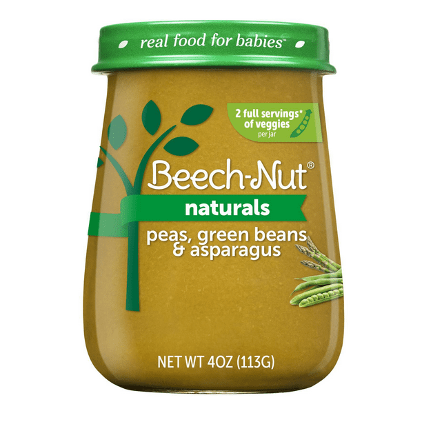 BeechNut Naturals Stage 2 Baby Food, Peas Green Bean & Asparagus, 4 oz