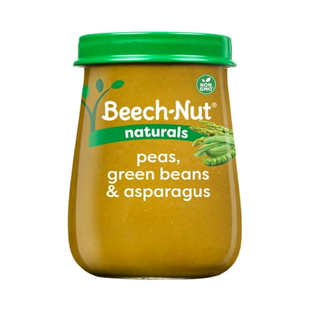 Beech-Nut Naturals Stage 2 Baby Food, Peas Green Bean & Asparagus, 4 oz Jar