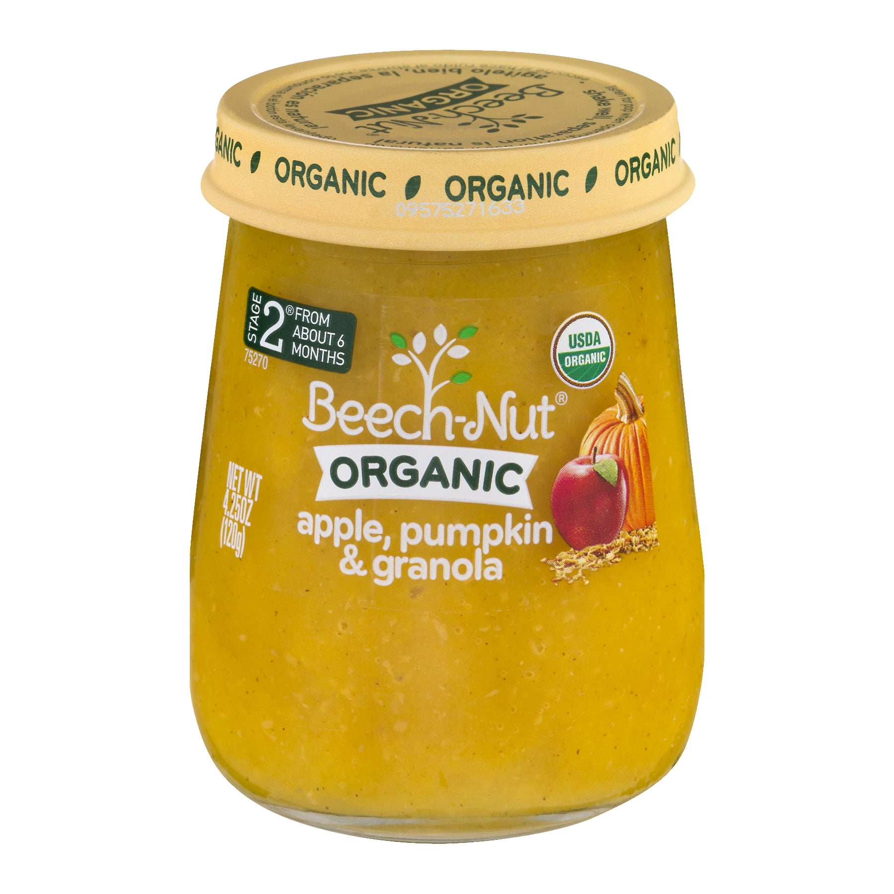 Beech Nut Organic Stage 2 Apple Pumpkin Granola 4.25 OZ