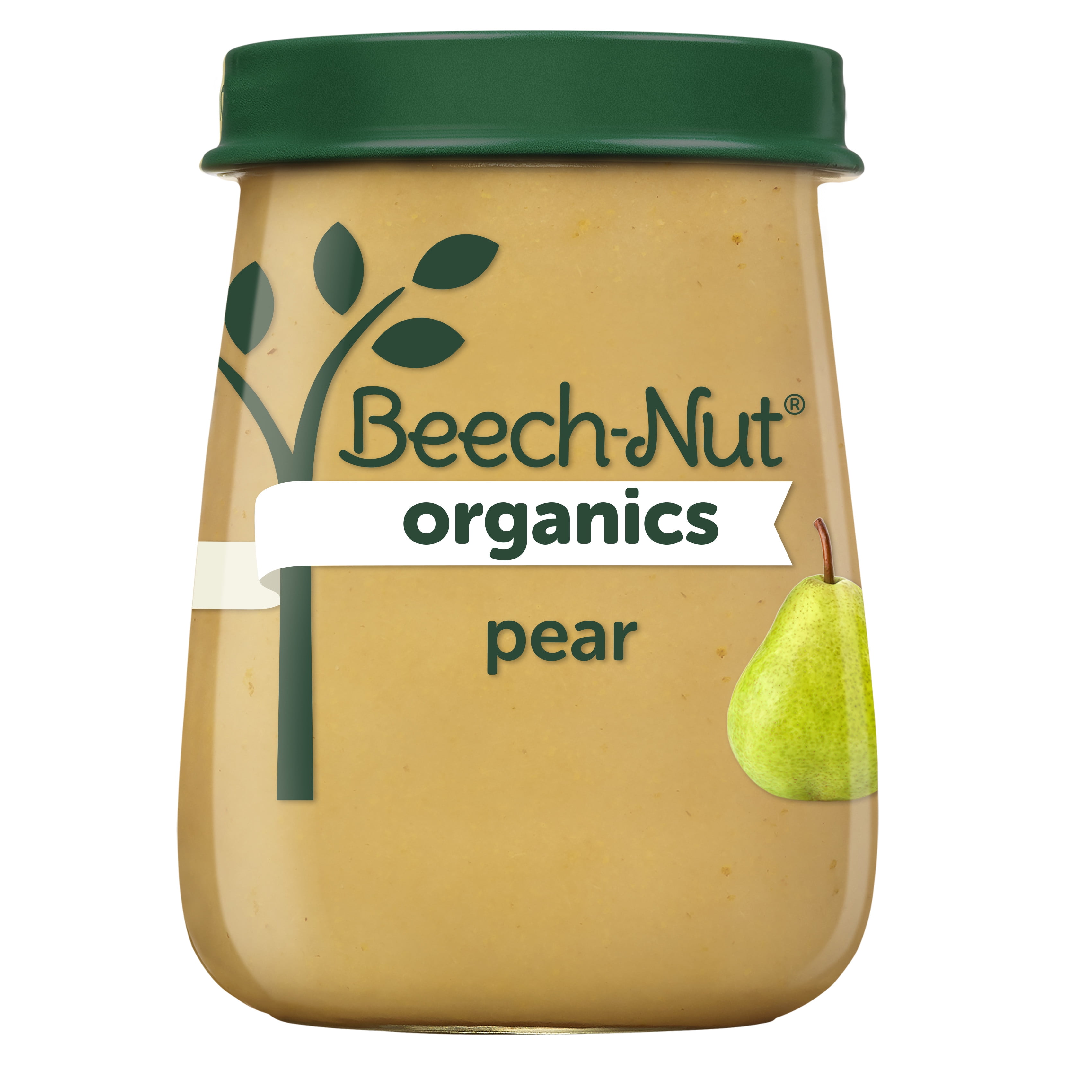 Beech-Nut Organics Stage 1 Organic Baby Food, Pear, 4 oz Jar - Walmart.com