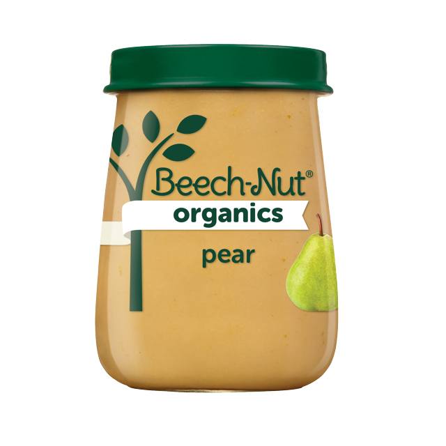 BeechNut Organics Stage 1 Organic Baby Food, Pear, 4 oz Jar