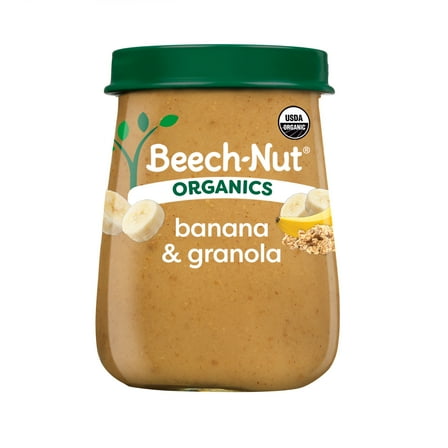Beech-Nut Organics Stage 2 Organic Baby Food, Banana & Granola, 4 oz Jar