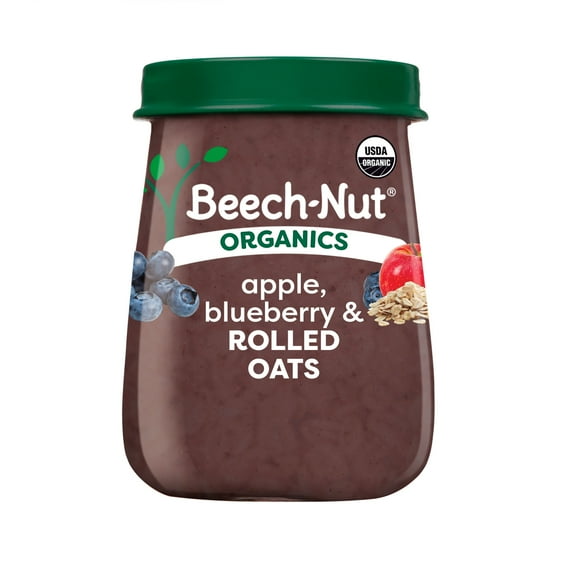 Beech-Nut Organics Stage 3 Organic Baby Food, Apple Blueberry & Oats, 4 oz Jar