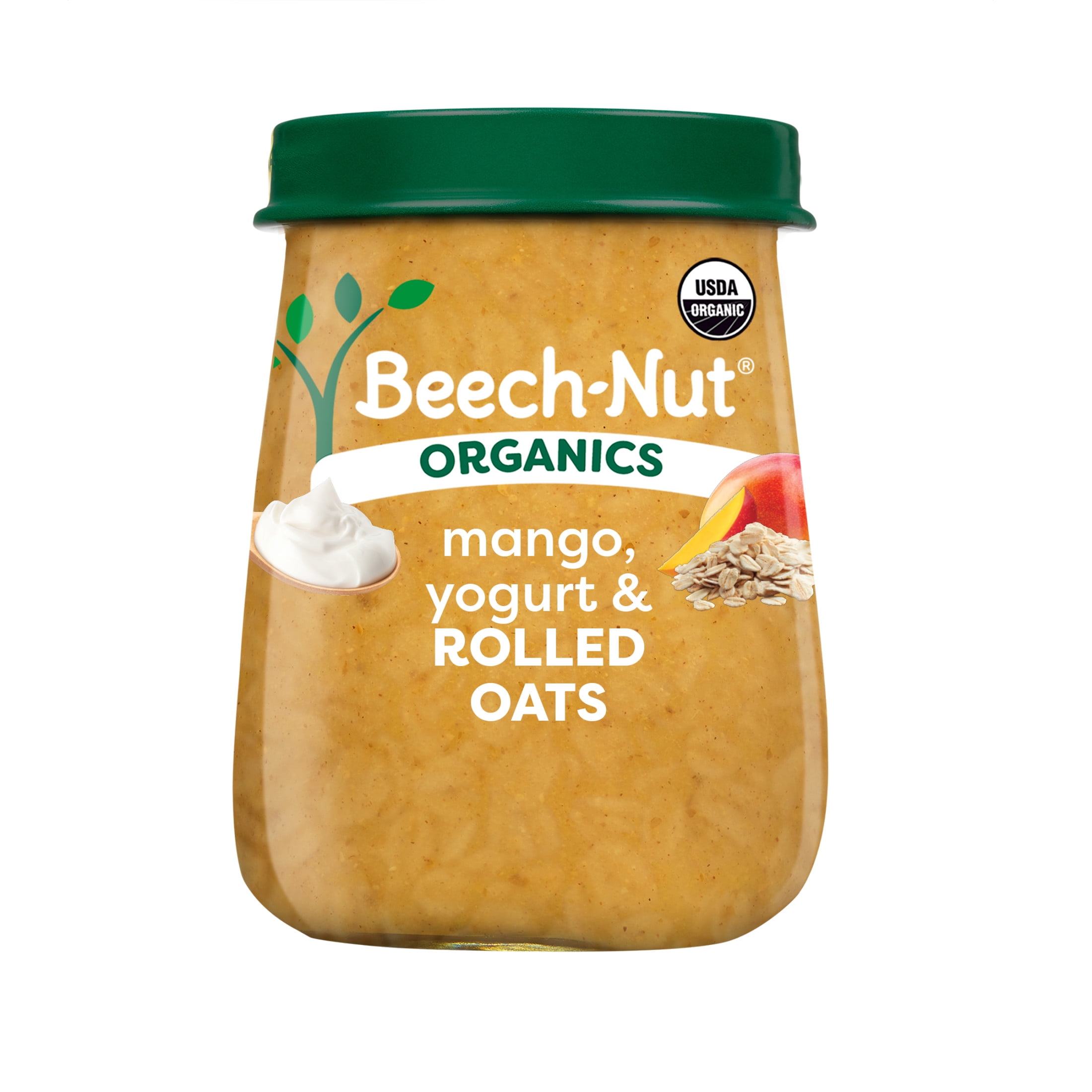 Beech-Nut Organics Stage 3 Organic Baby Food, Mango Yogurt & Oats, 4 oz Jar