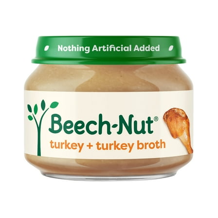Beech-Nut Stage 1 Baby Food, Turkey & Turkey Broth, 2.5 oz Jar