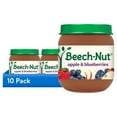 thumbnail image 1 of (10 pack) Beech-Nut Stage 2 Baby Food, Apple & Blueberries, 4 oz Jar, 1 of 6