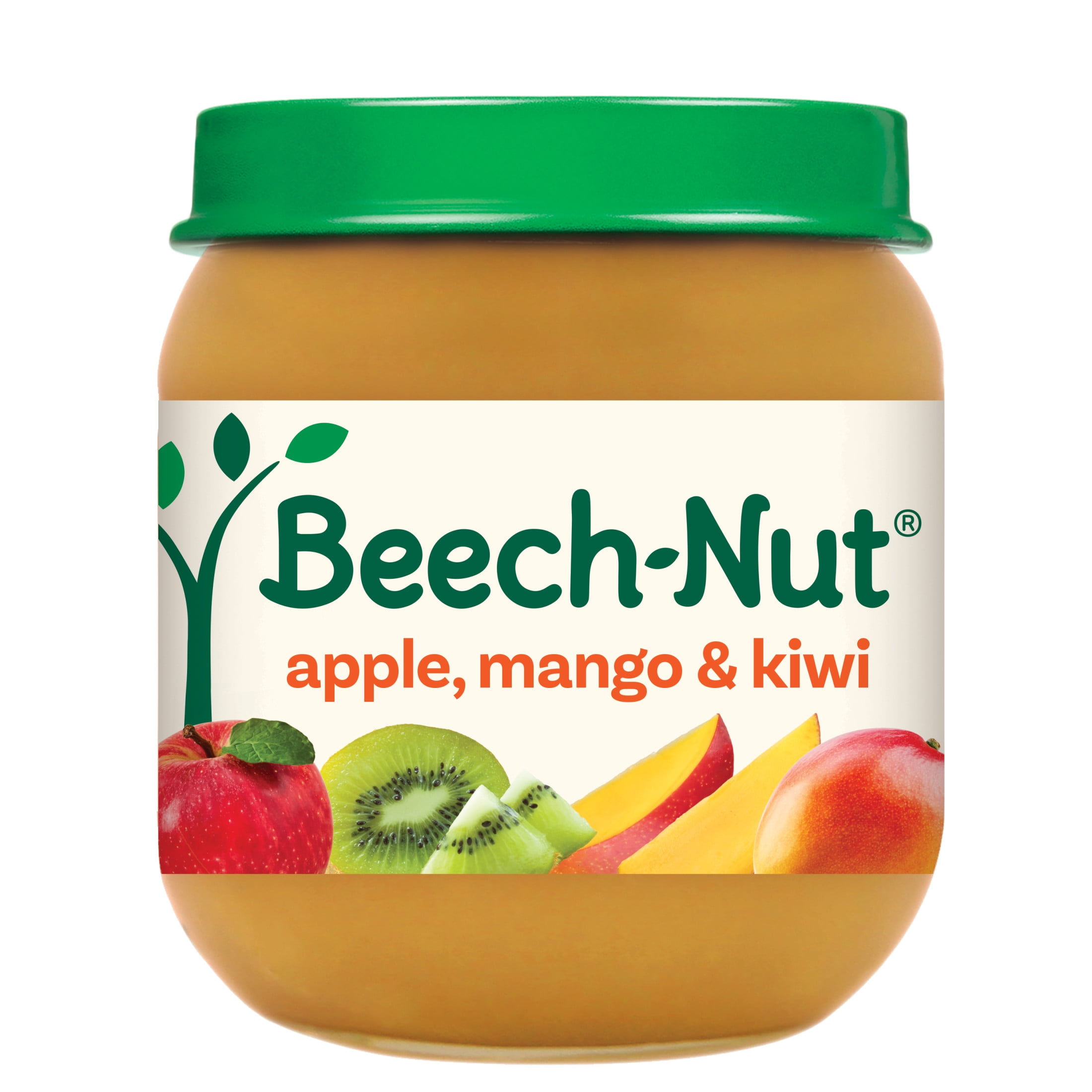 Beech-Nut Stage 2 Baby Food, Apple Mango & Kiwi, 4 oz Jar (10 Pack)