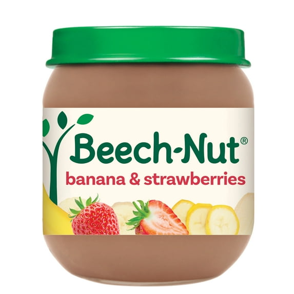 Beech-Nut Stage 2 Baby Food, Banana & Strawberries, 4 oz Jar