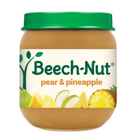 Beech-Nut Stage 2 Baby Food, Pear & Pineapple, 4 oz Jar
