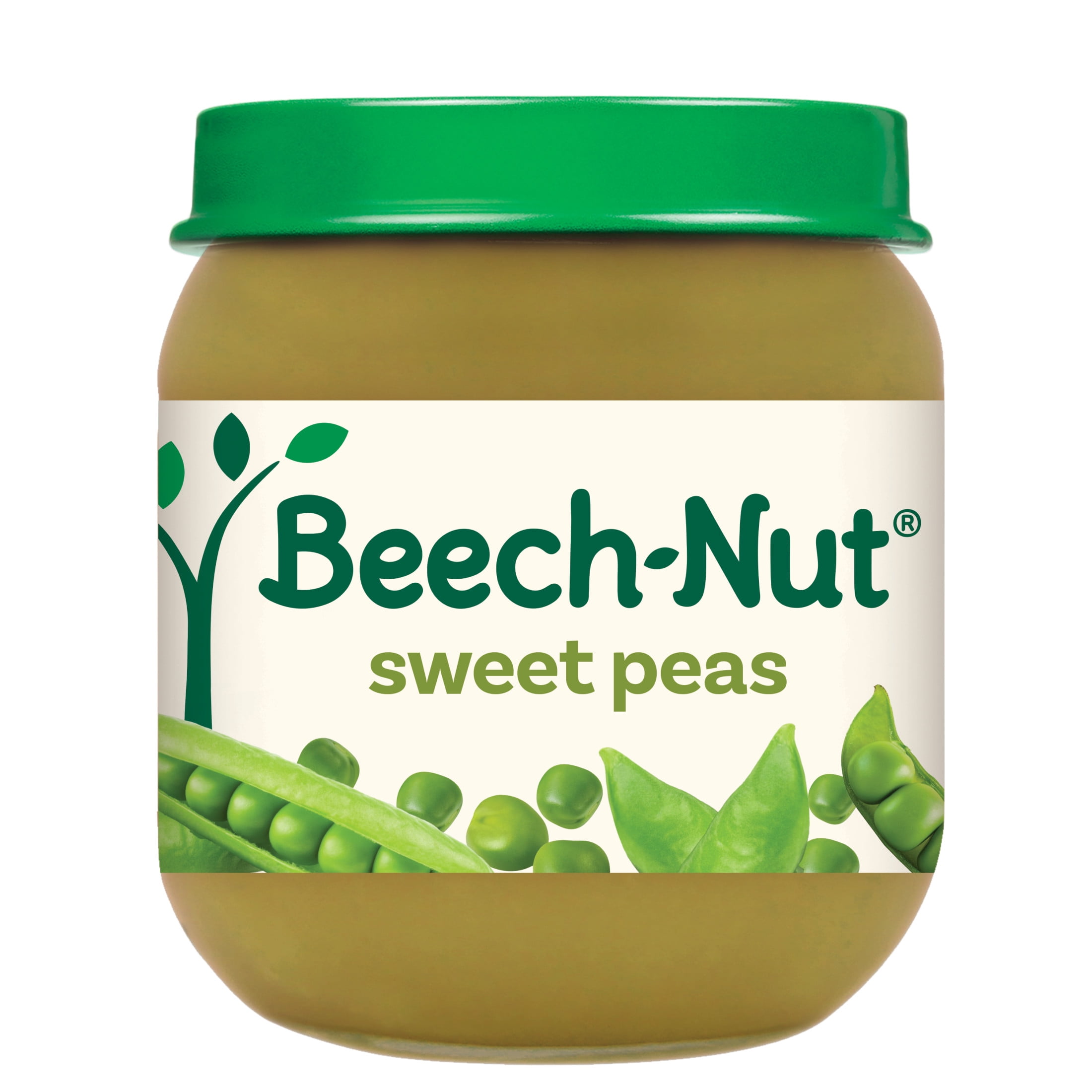 Beech-Nut Stage 2 Baby Food, Sweet Peas, 4 oz Jar
