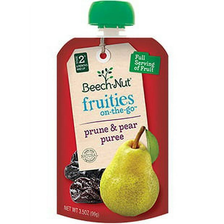 Beech Nut Stage 2 Fruities On The Go Prune Pear 3.5 oz