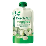 Beech-Nut Veggies Stage 2 Baby Food, Zucchini Spinach & Banana, 3.5 oz Pouch
