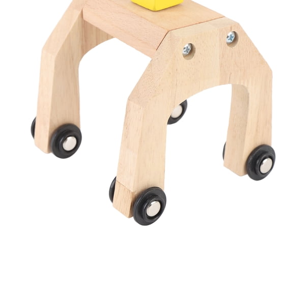 Beech Wood Crane Tower Playset with 3 Track Accessories - Easy Assemble Construction Toy for Kids