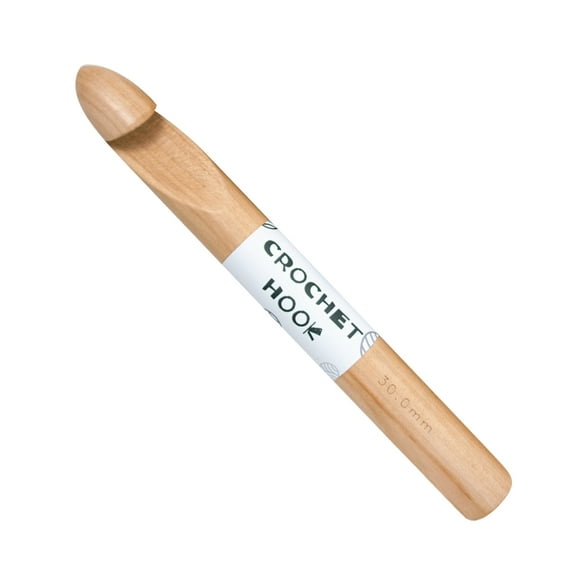 Beech Wood Crochet Hook for Beginner, 30mm 35mm Thick Crochet Hook for Weaving