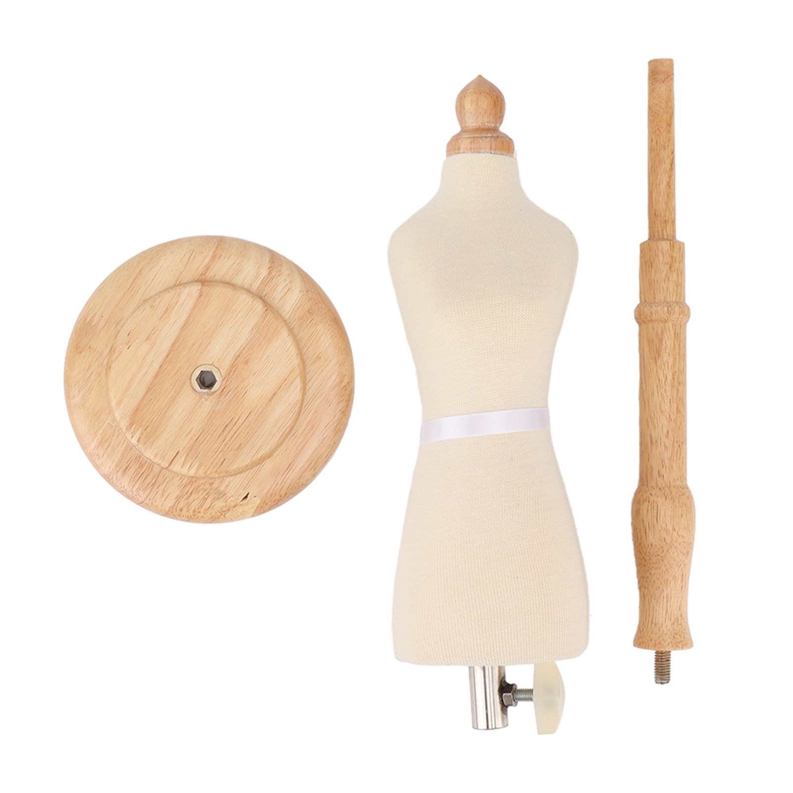 Female Dress Form Mannequin – Black Jersey On Wood Square Base For Sewing & Display