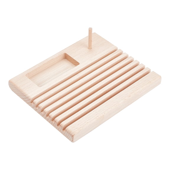 Beech Wood Sewing Embroidery Thread and Drawing Ruler Stand Holder Rack BurlyWood 178x150x18mm