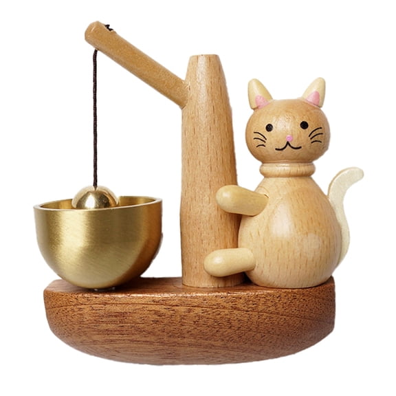 Beech Wood Wooden Door Bell Wind Chime, Room Decor, Garden Landscape Bell, Shopkeeper Reminder