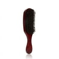 thumbnail image 1 of Beech bristle large curved comb solid wood wave cleaning brush hair comb hair styling comb beard care wooden comb-Water Transfer Printing, 1 of 5