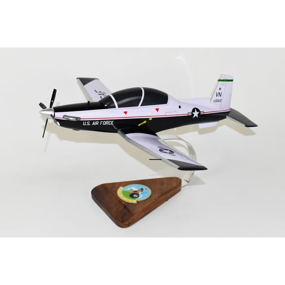 Beechcraft® T-6a Texan II, 8th Flying Training Squadron Eight Ball, Mahogany Scale Model