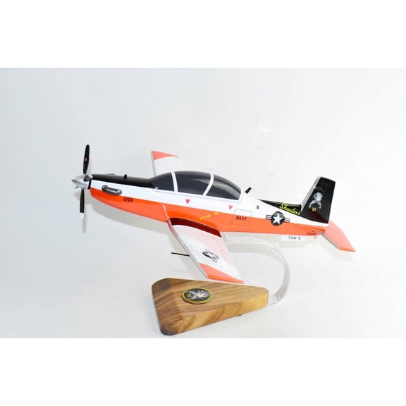 Beechcraft® T-6bTexan II, VT-6 Shooters Showbird, Beechcraft, 16" Mahogany Scale Model