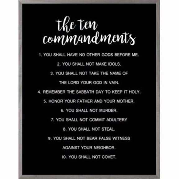 Beechdale Frames 11 x 14 in. Framed Art - Ten Commandments, Black