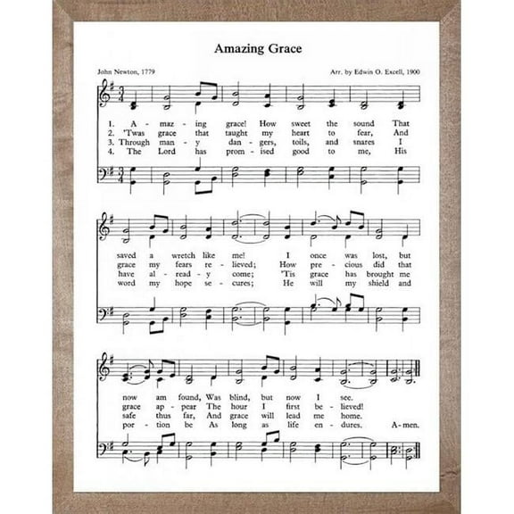 Beechdale Frames 224898 11 x 14 in. Hymn Amazing Grace Framed Art